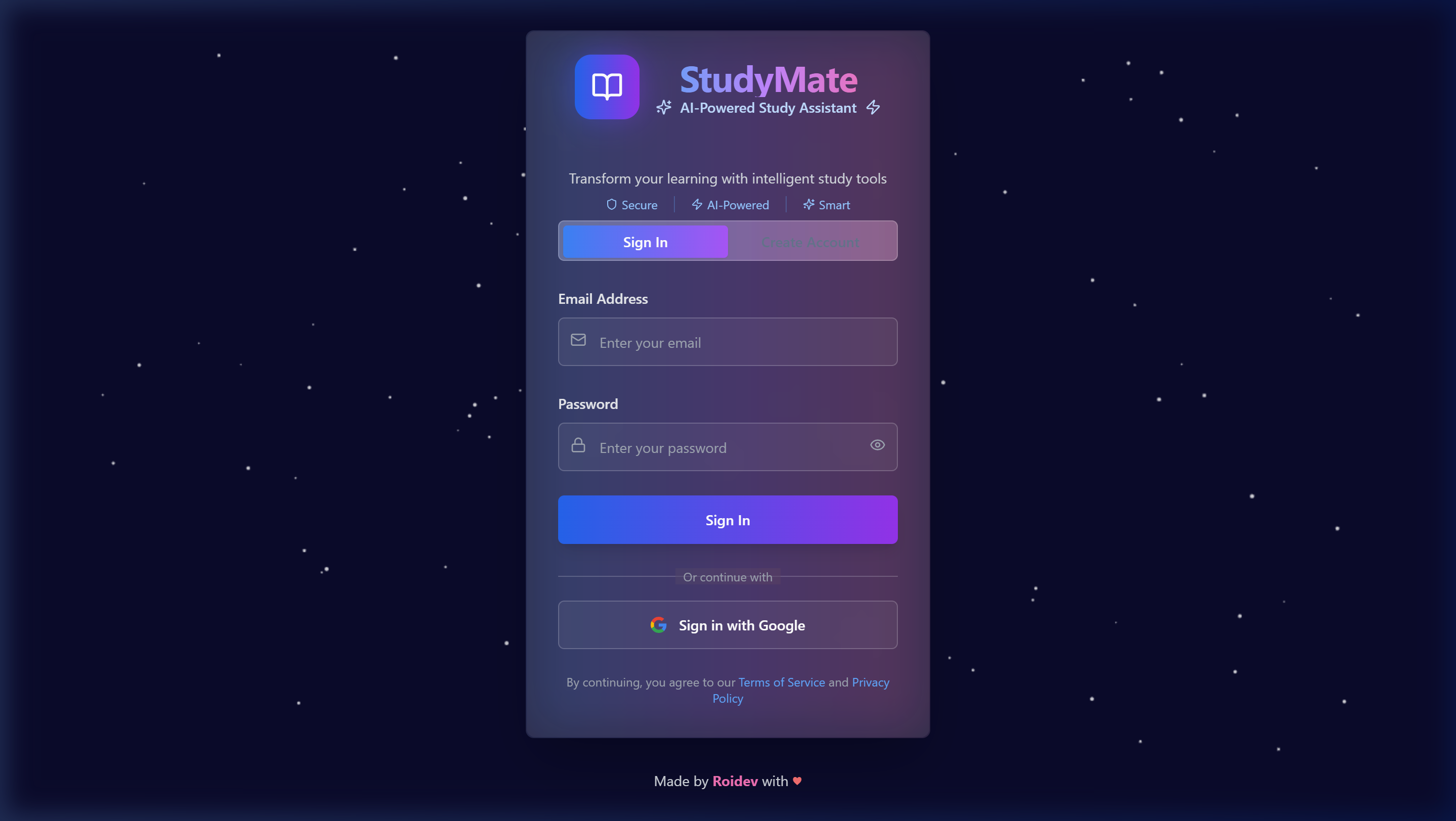 StudyMate app screenshot